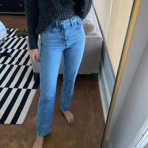 Zara high waist straight leg Jean